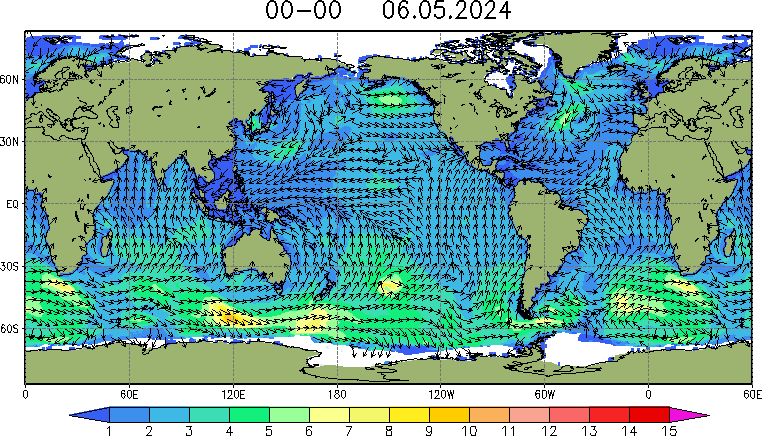 Прогноз ветрового волнения в Мировом океане